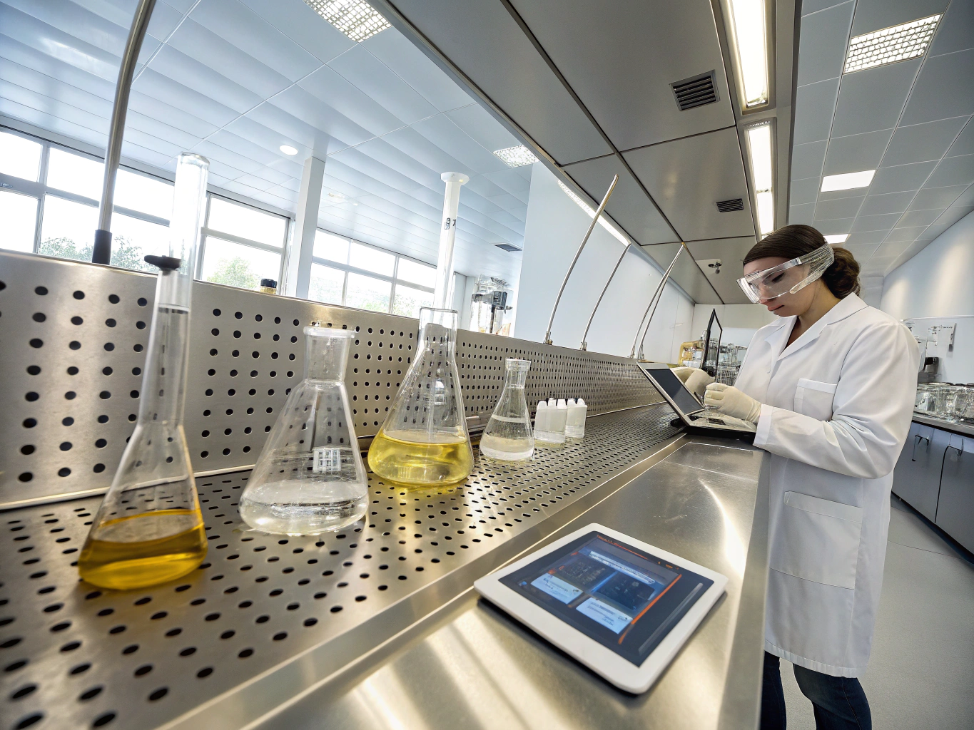 Quality control scientist in laboratory